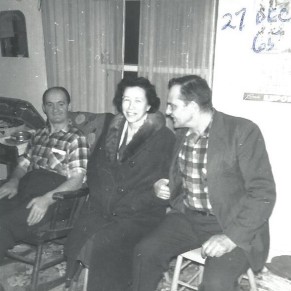 Papa, tante Alice et oncle Léo en 1965 (coll. privée Madeleine Genest Bouillé).